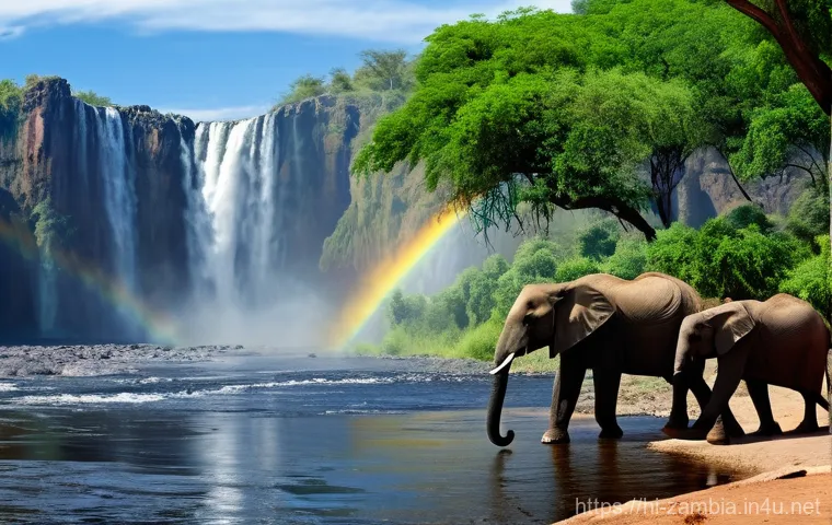 잠비아 이민 정책 - **Prompt 1: Majestic Victoria Falls and Wildlife Harmony**
A breathtaking, panoramic view of Vic...