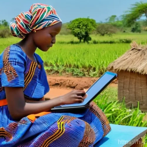 Home 21 잠비아 인터넷 보급률 - **Prompt 1: Rural Digital Life**
"A vibrant, sunny scene in a rural Zambian village. In the fore...