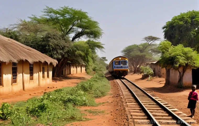잠비아 기차 노선 - **Prompt 2: "The iconic TAZARA (Tanzania-Zambia Railway) train, a sturdy diesel locomotive pulling a... 잠비아 기차 노선 - **Prompt 2: "The iconic TAZARA (Tanzania-Zambia Railway) train, a sturdy diesel locomotive pulling a...